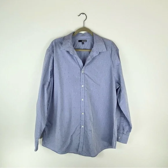 murano mens dress shirts Murano Slim Fit Non-Iron Spread Collar Printed Dress Shirt, Mens, 17.5 x 34, Grey/White